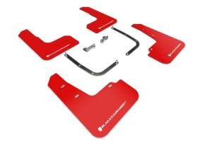 Hyundai Veloster Mud Flap - Rally Armor - UR with White Logo - Red - `19-`21